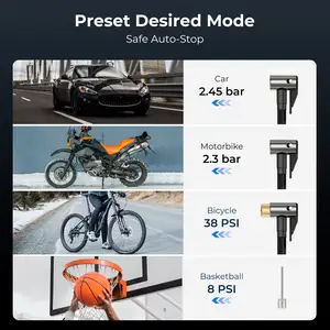 自動車用タイヤインフレータ12Vポータブルエアコンプレッサーカーエアポンプデジタルポータブルワイヤレスタイヤインフレータ