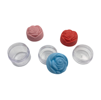 Bouteille vide bleu rose rouge avec bouchons à fleurs pour contenants cosmétiques Ps Pot en plastique