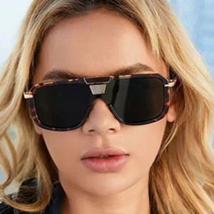 Gafas de Sol de Lujo con Marco Grande para Hombre, Gafas de Sol Cuadradas Extra Grandes de Moda con Degradado Negro para Mujer, Gafas Vintage - Product Image 2