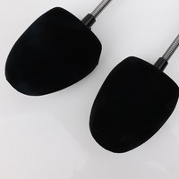 Civière de chaussure flocage avec logo personnalisé en plastique pour flocage Arbre à chaussures à ressort réglable en velours noir