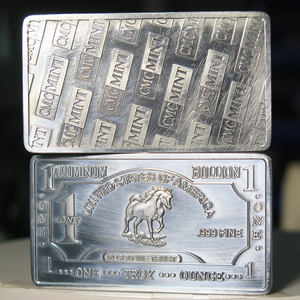 2023 Metal Type Challenge Coin Metall handwerk 1 Unze. 999 Horse Bar aus reinem Aluminium zu verkaufen B62H - Product Image 6