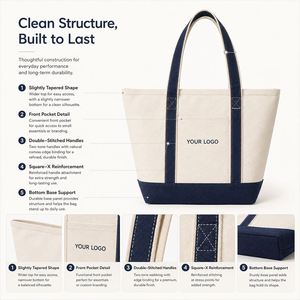 Sac fourre-tout en toile robuste avec logo personnalisé et points de renforcement pour le marché européen, idéal pour les événements promotionnels - Product Image 3