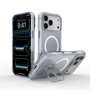 Coques transparentes pour <span class=keywords><strong>iPhone</strong></span> 17 Pro Max avec support, antichoc, magnétiques, <span class=keywords><strong>vente</strong></span> flash - Product Image 2