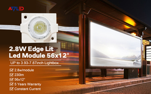 Module LED étanche à éclairage latéral SMD 3535 2,8W DC12V, 56x12 °   Angle de faisceau pour boîte lumineuse publicitaire double face, garantie 5 ans - Product Image 5