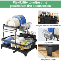 Conteneurs de cuisine Organisateur d'ustensiles Égouttoir à couverts Petit évier Égouttoir Panier Support de rangement pour cuisine