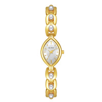 Montre pour femme BS FA1866, nouvelle montre rétro de luxe, imitation perle, quartz, avec affichage à aiguilles, fenêtre en verre, dernier design tendance