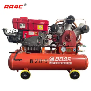 AA4C Reciprocating Portable mining industry piston diesel air compressor outdoor air pump workshop air source AA-W2.8/5