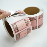 Étiquettes adhésives personnalisées imperméables pour produits cosmétiques, impression de logo, emballage en rouleau, étiquettes adhésives pour tubes de lotion