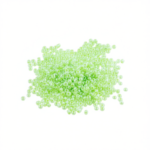 Perline di vetro Ilan Abalorios 2 mm verde pastello 50 g per la creazione di gioielli - Product Image 2