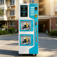 Appareil de nettoyage de casques, fonctionne 24 heures sur 24, service continu pour les lieux publics et commerciaux