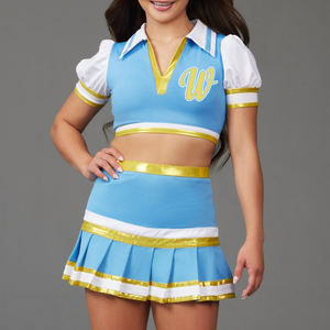 Trajes de mujer personalizados nuevo logotipo uniformes de porristas de dos piezas - Product Image 1