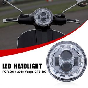 ไฟหน้ามอเตอร์ไซค์ทรงกลม LED โครเมียมคุณภาพสูงยี่ห้อ Yongjin สำหรับเวสป้า สกู๊ตเตอร์ GTS300 - Product Image 1