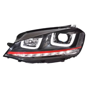 Gruppo Fari per Volkswagen <span class=keywords><strong>Golf</strong></span> <span class=keywords><strong>7</strong></span> MK7 2013-<span class=keywords><strong>2017</strong></span>, Fari LED con DRL, Lente a Doppio Fascio Bi-Xenon HID - Product Image 6