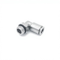 Raccord pneumatique rapide en laiton argenté, filetage mâle 1/4 pouce, diamètre extérieur 8 mm, à connexion rapide pour ligne d'air