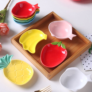 OEM/Odm Jaune Ananas Forme Fruits Plats Plat Irrégulier Et Assiettes Faits À La Main Mignon <span class=keywords><strong>Assiette</strong></span> En Céramique De Couleur <span class=keywords><strong>Pastel</strong></span> - Product Image 3