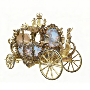 Electric Royal Horse Carriage European Retro Style Battery Powered Resort Wedding Transport Vehicle - Product Image 2