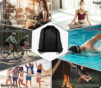 Sac à dos publicitaire vierge en polyester pour marathon, avec cordon de serrage, pour événements sportifs, impression de logo, sac de rangement pour activités de fitness et de plein air