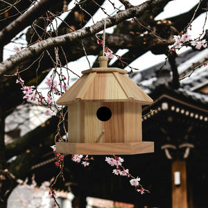 Garden Country Cottages Hanging Waterproof Wooden Spray Paint Treatment Wood Bluebird Box Houses for Outdoor - Product Image 6