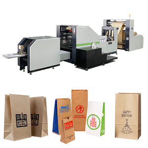 ROKIN BRAND <span class=keywords><strong>Carrefour</strong></span> ด้านล่างทรงสี่เหลี่ยมดําเนินการตลอด <span class=keywords><strong>24</strong></span> ชั่วโมงใช้เครื่องจักรสําหรับทําถุงกระดาษคราฟท์ - Product Image 5