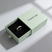 Boîte de luxe en gros pour bijoux, boîte à tiroir pour bagues, boîte en papier personnalisée pour bijoux, boîte cadeau pour boucles d'oreilles et bagues
