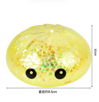 Jouets promotionnels KJ : Jouet Squishy Baozi scintillant et mignon, jouet de compression anti-stress familial à pincer, Baozi coloré