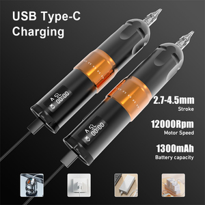 ชุดเครื่องสักไร้สายปรับระดับได้ 4.5 มม. พร้อมแบตเตอรี่สำหรับงานศิลปะบนร่างกาย PMU - Product Image 3