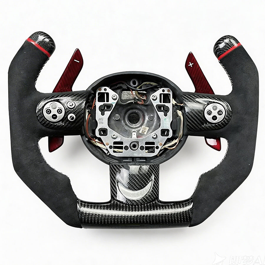 Carbon Fiber+suede/alcantara+paddle shifter