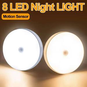 Ready Stock Warm White Minimalist Decor <b>Light</b> <b>Rechargeable</b> LED Sensor <b>Night</b> <b>Light</b> Mini Round Portable Bedside Lamp Soft - Product Image 3