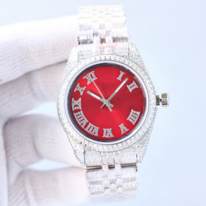 Montre-bracelet de luxe pour homme en acier inoxydable de haute qualité, boîtier saphir 40 mm, lunette sertie de diamants Moissanite, mouvement automatique à aiguilles, design tendance - Product Image 1