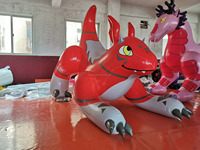 Vente flash - Dragon rouge gonflable géant de haute qualité - Modèle de jouet gonflable en PVC