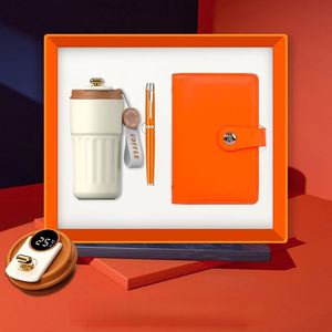 3-in-1 Coffee Cup+Pen+<b>Notebook</b> Promotion Custom Logo Luxury Business Welcome Cooperation Gift <b>Set</b> Handmade UV Printing - Product Image 1
