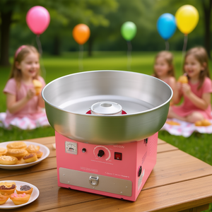Machine à barbe à papa 1000W rose pour usage domestique et fêtes - Product Image 2