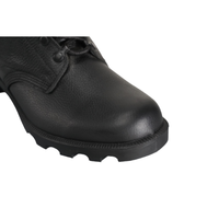 Bottes tactiques en cuir pleine fleur noir de haute qualité, motif embossé en cuir de vache granulaire, bottes d'entraînement en plein air, semelle en caoutchouc