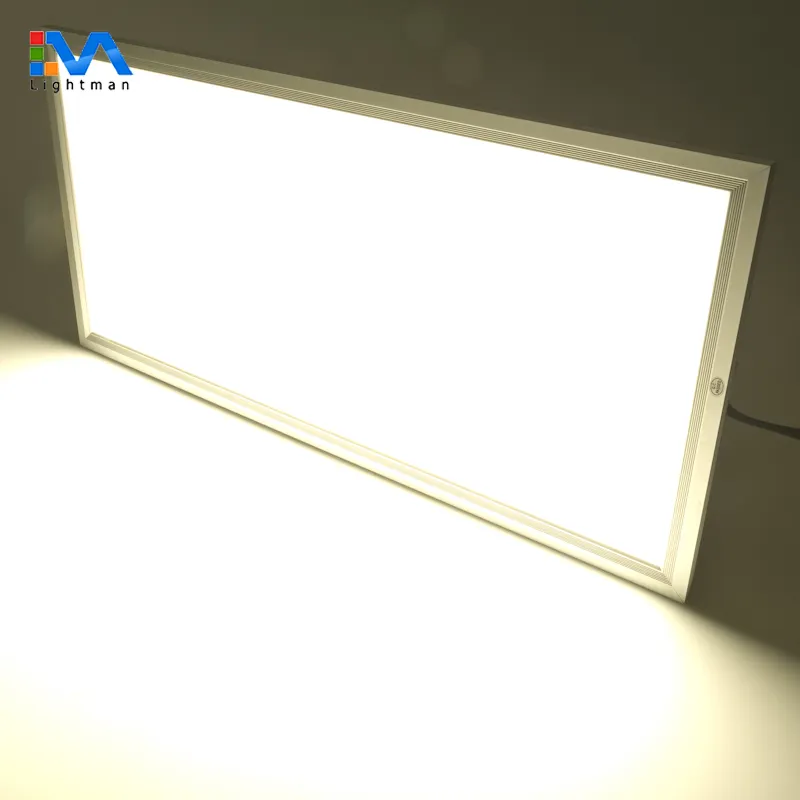 Bingkai Perak Putih 4X2 2x4 Panel Led Dalam Ruangan Digantung Langit-langit Lampu Panel LED Tersembunyi