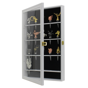 Présentoir mural de luxe personnalisé pour bouchons de vin, vitrine avec porte en verre pour accessoires de bar et cadeaux - Product Image 3