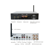 Amplificateur de karaoké HIFI professionnel Cloudyx 2x60W WiFi 5.4 AirPlay2 pour contrôle par application 5.4, amplificateur domestique avec subwoofer en aluminium