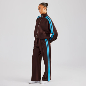 Tute Sportive Personalizzate con Logo del Produttore, Giacche e Pantaloni con Collo a Imbuto e Zip Blu - Product Image 2