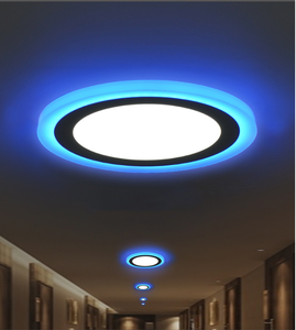 Nuevo modelo LED Lámpara de panel de dos colores Blanco + azul 18 + 6W <span class=keywords><strong>Downlight</strong></span> ultrafino Pasillo Hotel Iluminación - Product Image 6