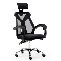 Appui-tête réglable pivotant inclinable pour ordinateur chaise de bureau en maille noire ergonomique avec soutien lombaire vente en gros