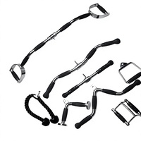 Beadia BJI1104 Poignée de machine à câble en alliage d'acier pour lat pulldown, accessoire V-Bar pour triceps avec poignée en caoutchouc, accessoire d'exercice de gym