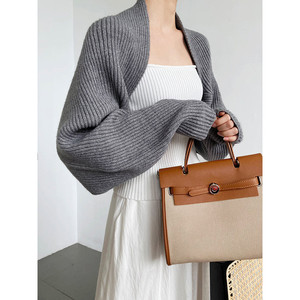 Sciarpa lavorata a maglia Touka - Grigia - Product Image 2