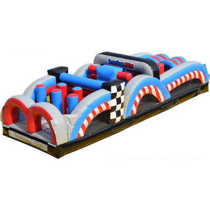 Pista de Obstáculos Inflable Radical Run Racing de Doble Carril, Casa de Brinco con Pista de Obstáculos para Eventos de Team Building al Aire Libre - Product Image 3