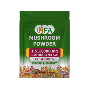 Poudre de champignons pure ODM OEM avec vitamines, complément alimentaire pour stimuler les niveaux d'énergie et soutenir la fonction du système immunitaire pour adultes - Product Image 1