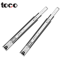 Glissières de tiroir à roulement à billes à extension complète Toco, largeur 20 mm, rail télescopique pour meubles