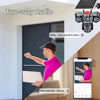Cámara Solar Wifi para Exteriores VESAFE de 12MP con Triple Lente, Detección Humanoide, Tarjeta SIM 4G, Cámara de Seguridad Solar 360 con Visión Nocturna