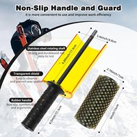 Kit de brosses rotatives pour ski de 150 mm, manche en plastique, poils en cuivre, poils en nylon, sac de protection pour perceuse électrique