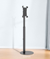 Support de sol universel pour tablette PC en métal rotatif à 360 degrés avec gestion des câbles intégrée et hauteur réglable