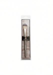 Brocha Cosmética para Base de Maquillaje, Pelo Sintético, Mango Metálico, Forma Redonda, Aplicación de Maquillaje - Product Image 1