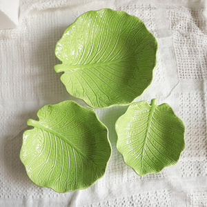 Bol à <span class=keywords><strong>soupe</strong></span> et à salade en céramique vert herbe avec motif de chou, vaisselle de qualité alimentaire émaillée, style léger et empilable pour les fêtes - Product Image 5