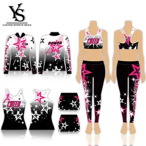 Beautiful Tracksuit Custom Cheer and Dancing Warm up Sublimation Dance Team Wear Wholesale